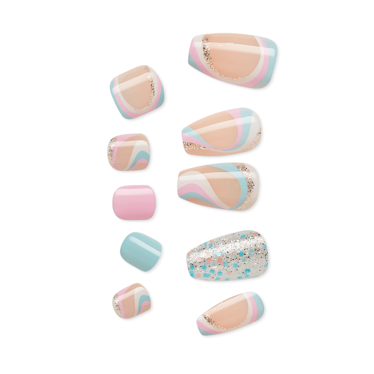 Ins Style Manicure Nail Stickers Student Short MID-Length Wear