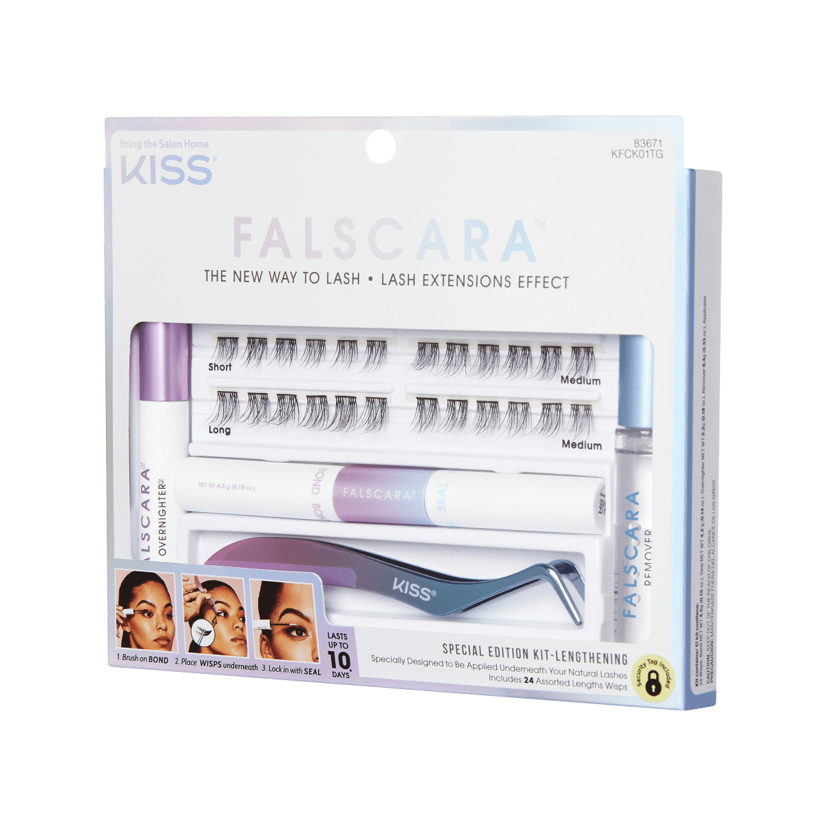 KISS Falscara False Eyelash Clusters Special Edition Starter Kit,  Lengthening, 28 Ct. – KISS USA