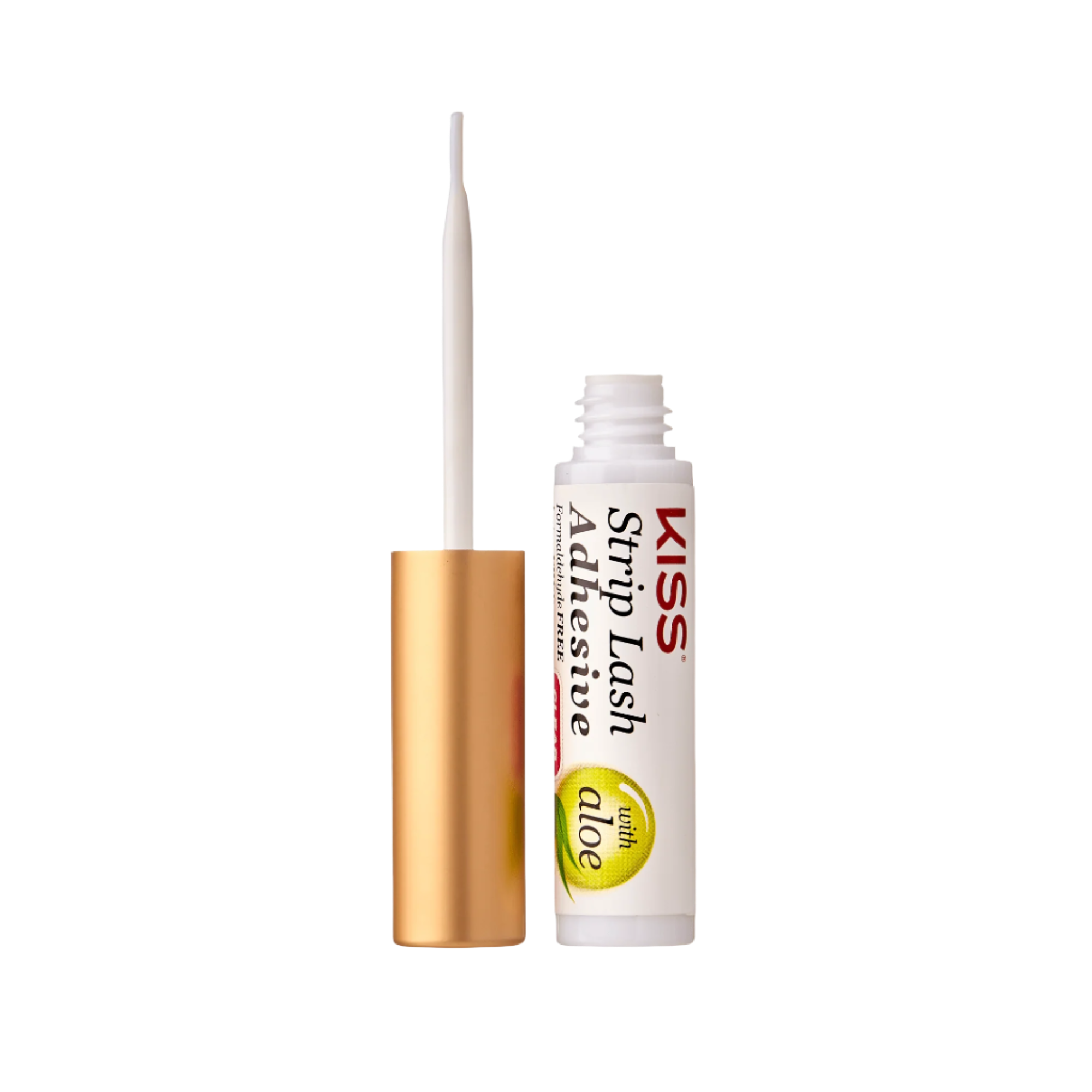 Kiss Strip Lash Adhesive Formaldehyde-Free w/ popular Aloe. CLEAR 24pk.