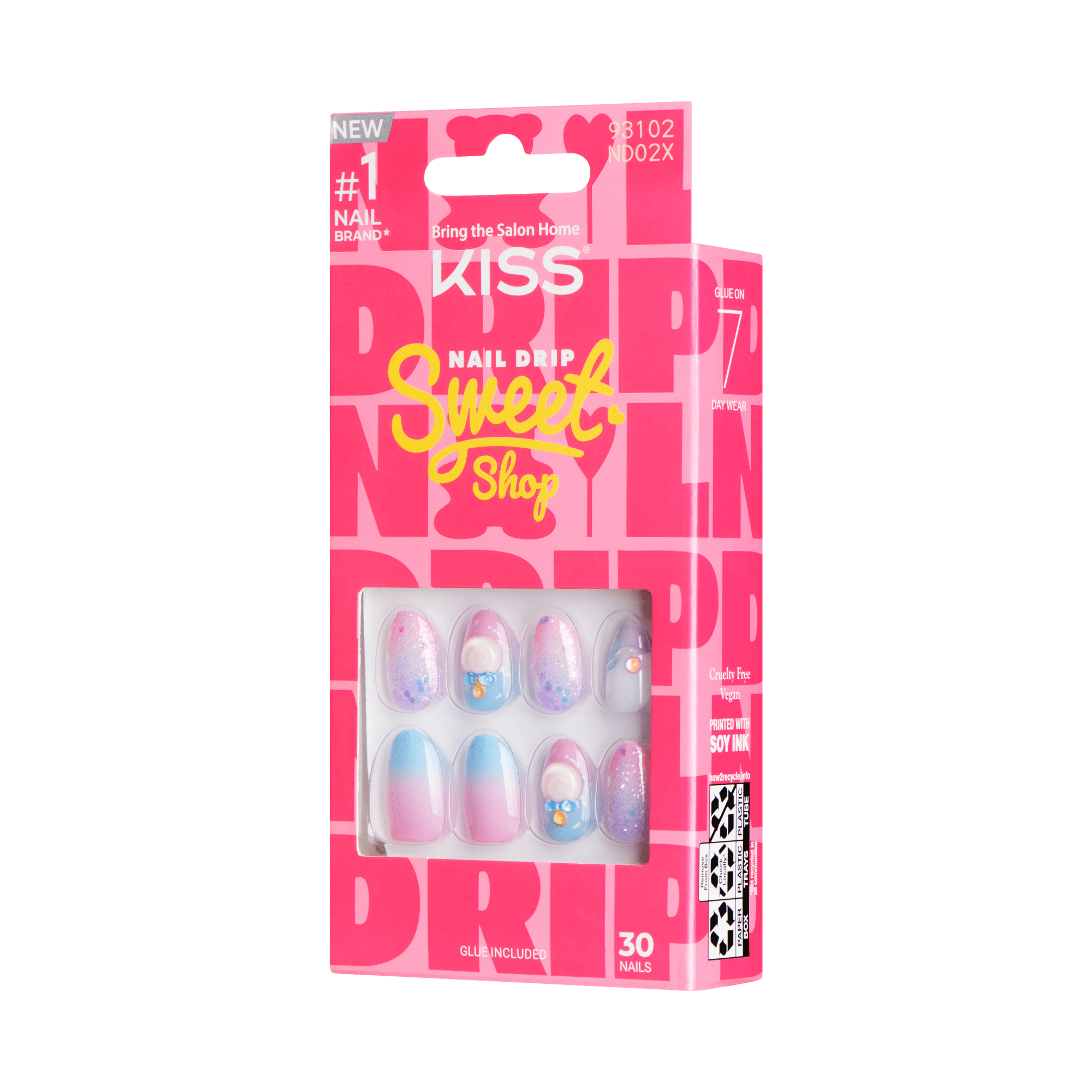 KISS Nail Drip ‘Sweet Shop’ Press On Glue Nails – Style Drip