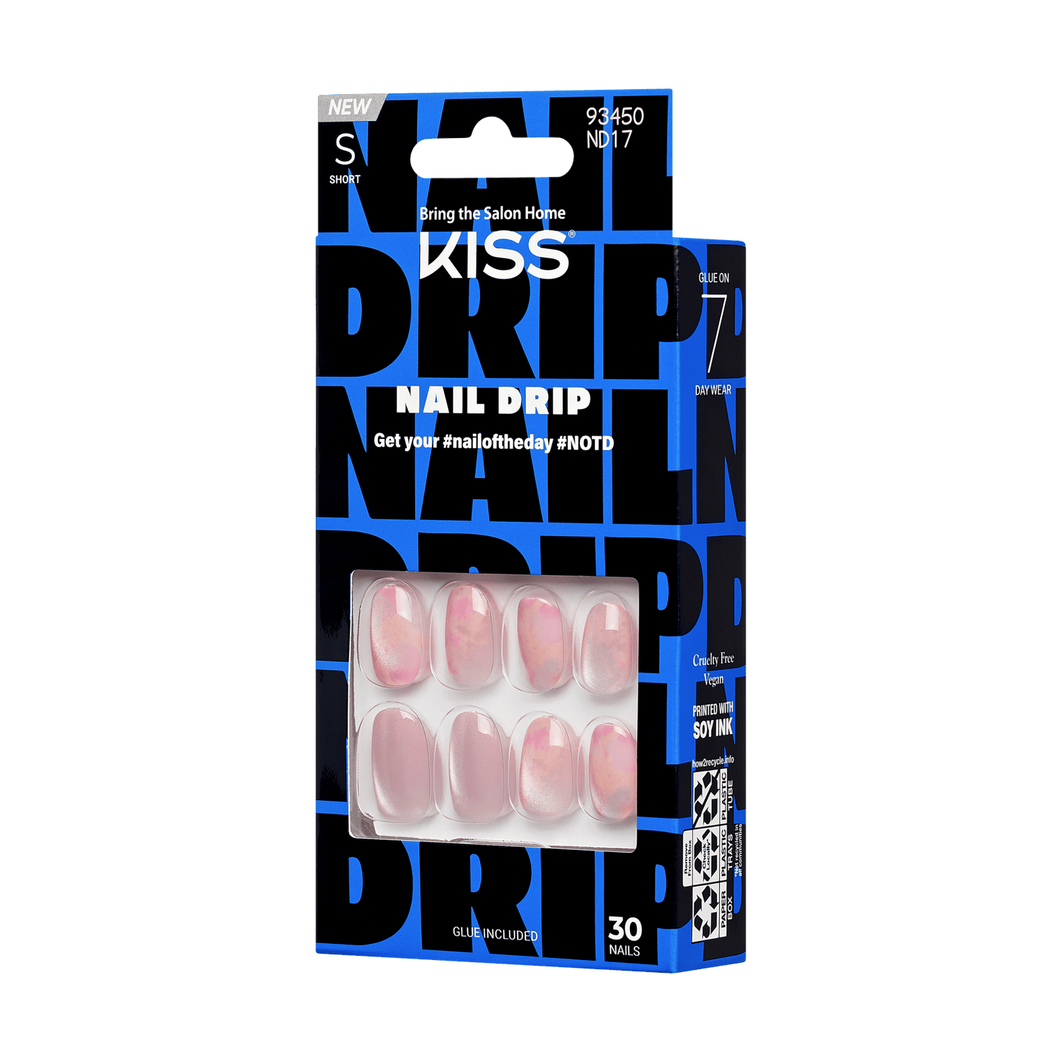 KISS Nail Drip Press-On Glue Nails - Americano Drip