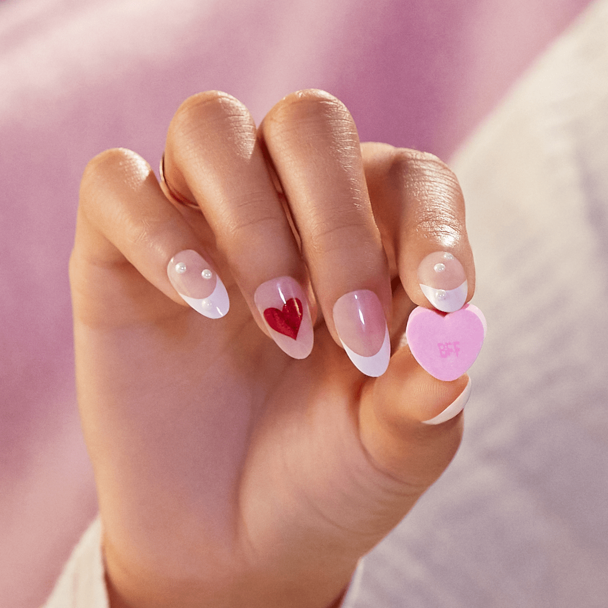Sweet Kiss Nail Art Designs | Valentine nail art, Valentine's day nails,  Ring finger nails