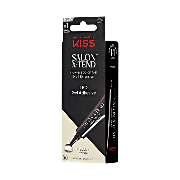 KISS Salon X-tend Soft Gel Adhesive DIY LED Nail Extensions System, 10mL  (0.33 US fl. Oz.) – KISS USA