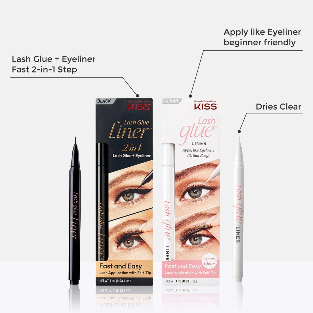 KISS Lash GLUEliner - Black Bundle