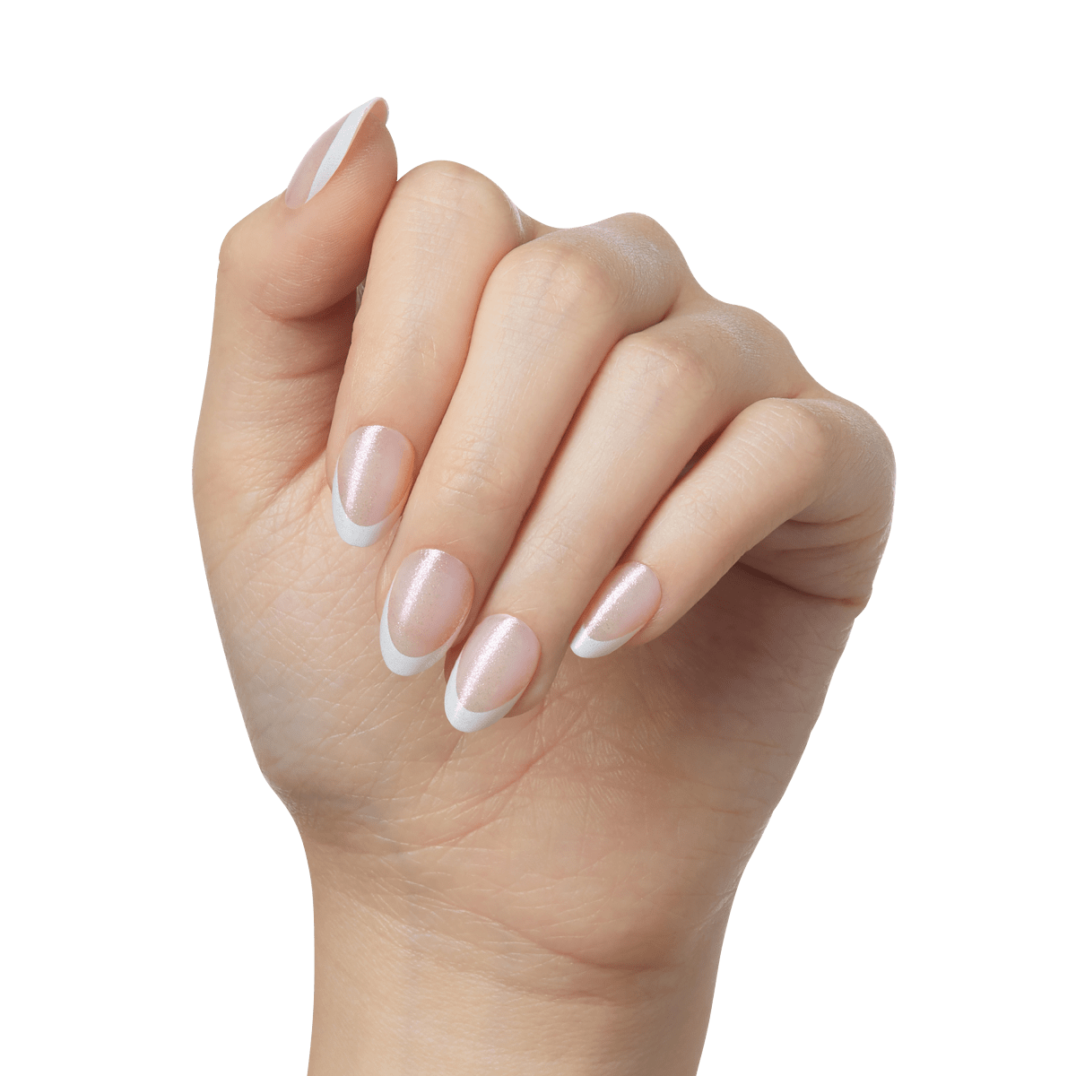 Fofosbeauty 24 pcs Almond Fake Nails Tips, Medium Press on French Nails,  Light Pink Colors French - Walmart.com