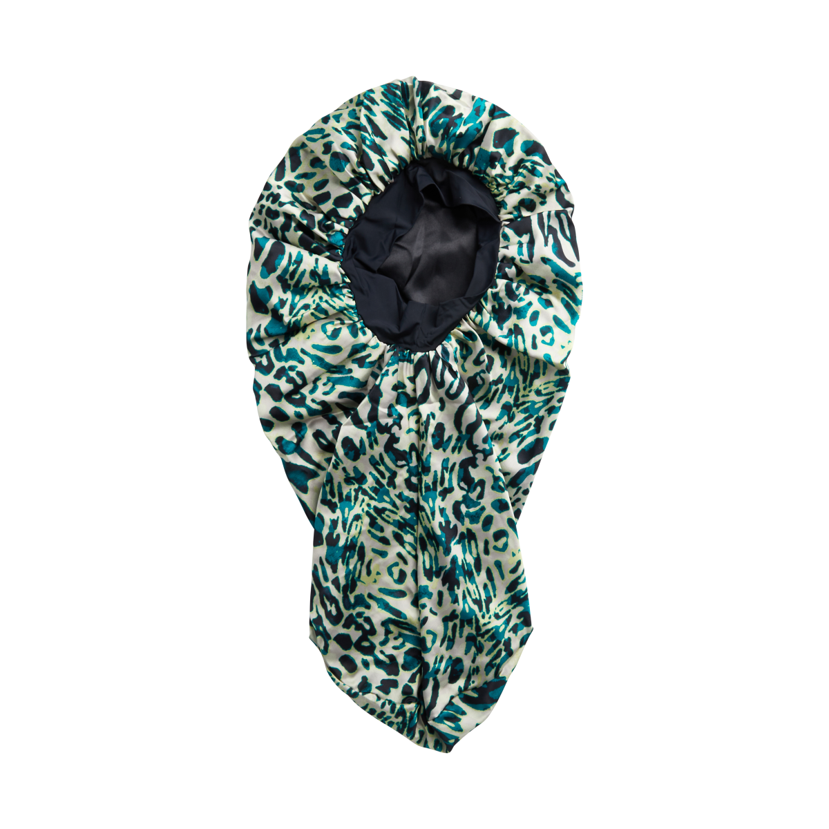 Crepe Satin Reversible Braid Bonnet - Exotic Leopard