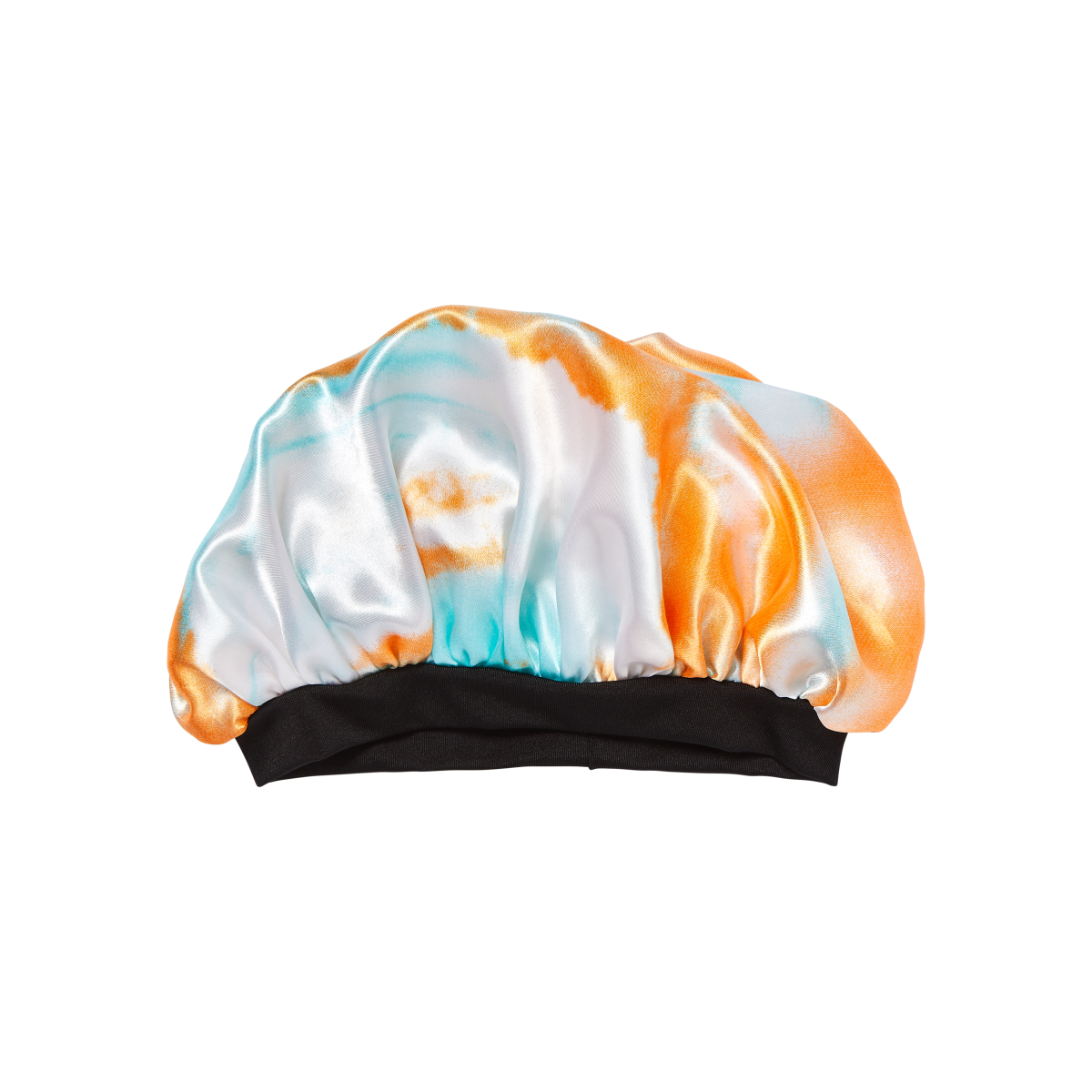 KISS Colors &amp; Care Kids Satin Wide Band Bonnet - Tie Dye Orange Blue