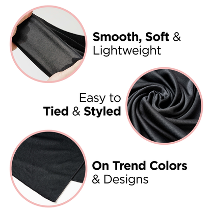 KISS Colors &amp; Care SATIN WRAP SCARF - BLACK