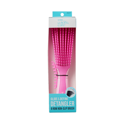 KISS Colors &amp; Care Glide &amp; Define Non-Slip Detangling Brush