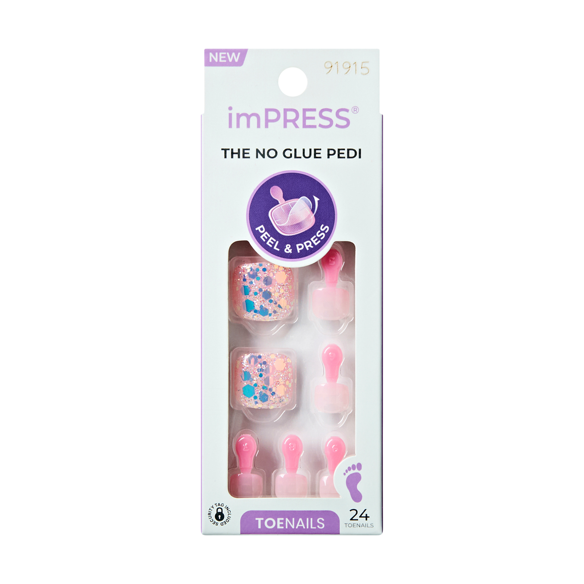 imPRESS Press On Pedicure - Brave Hearts