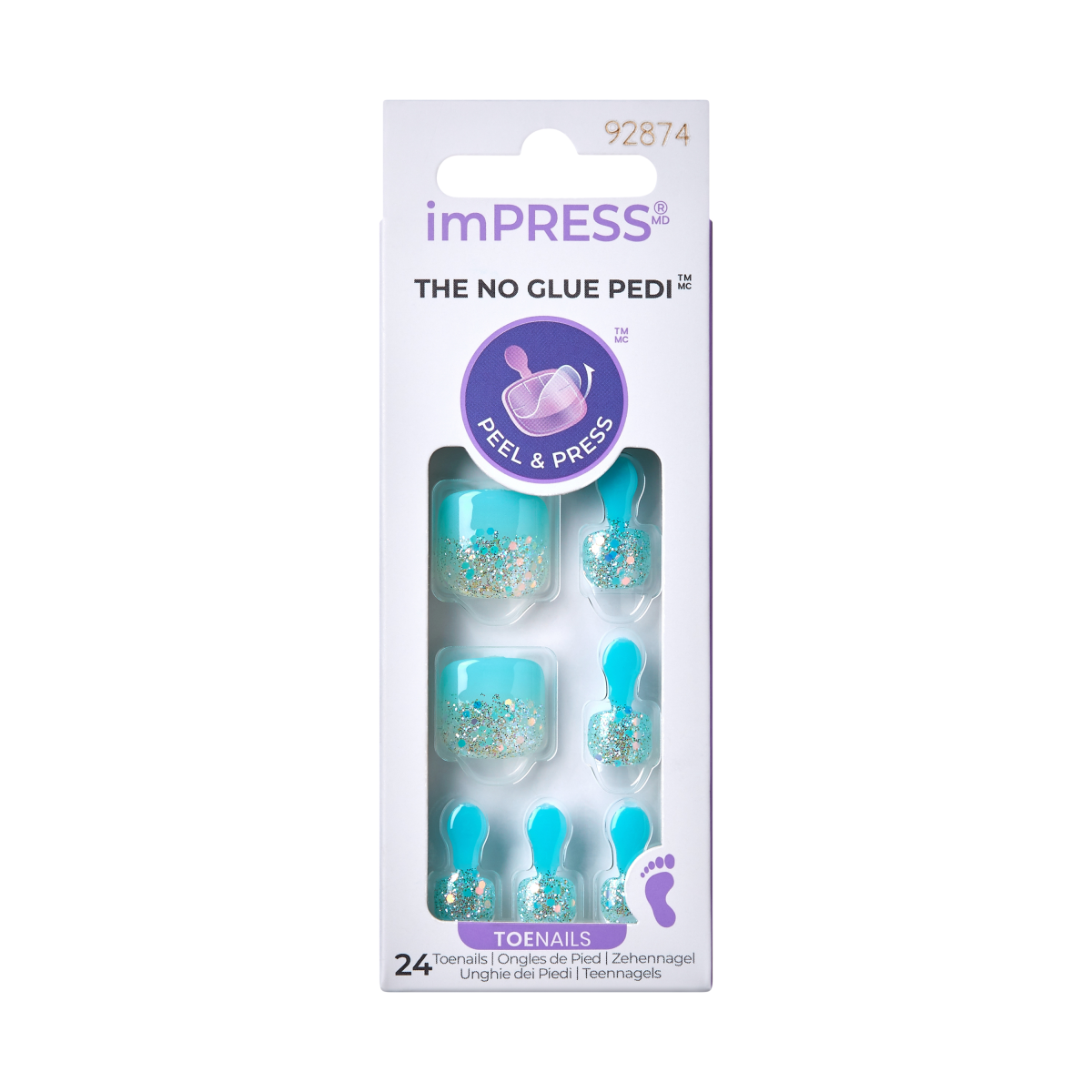 imPRESS Press on-Pedicure - Last Flowers