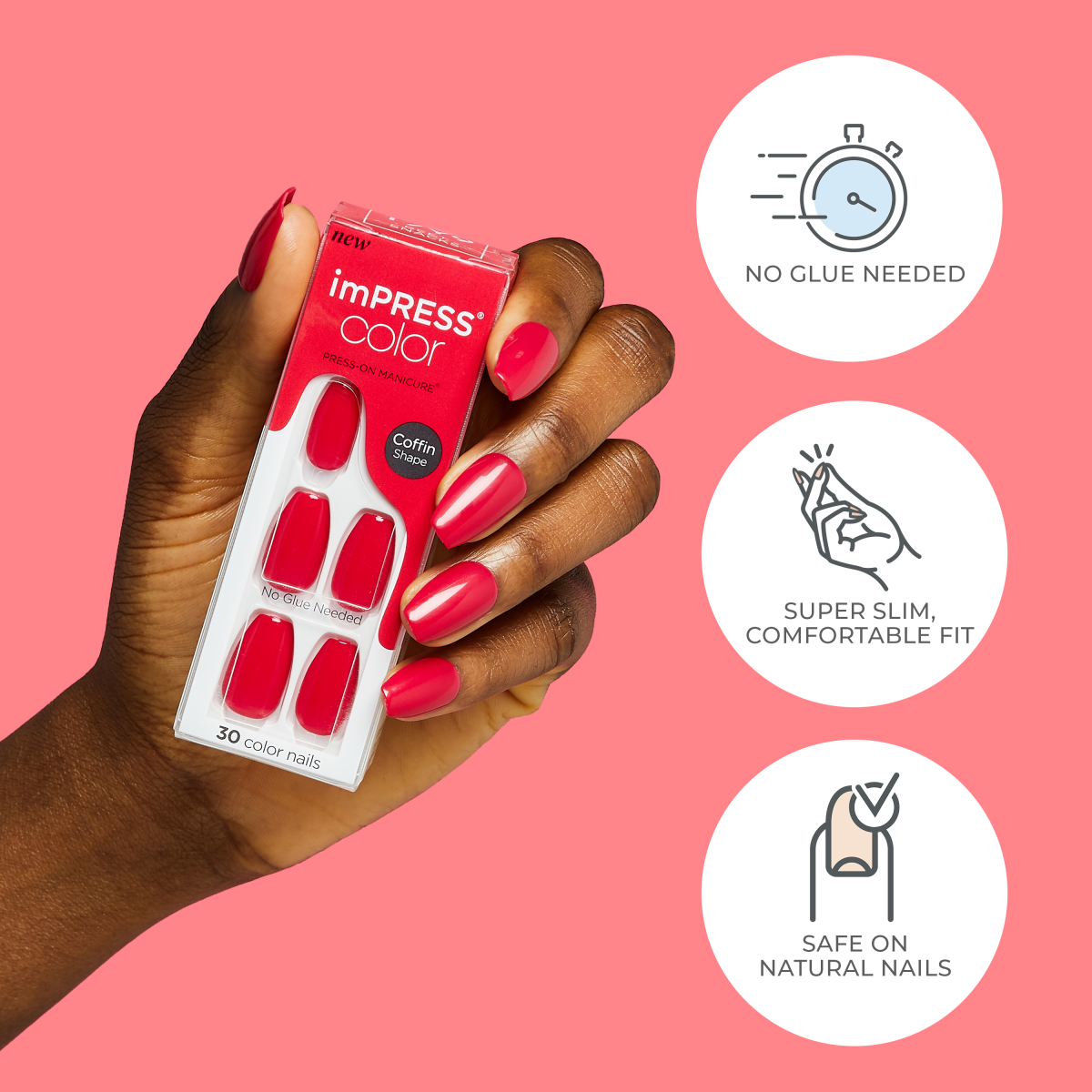 imPRESS Color Press On Nails - All Smiles