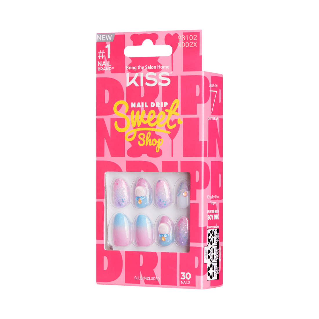 KISS Nail Drip ‘Sweet Shop’ Press-On Glue Nails – Style Drip