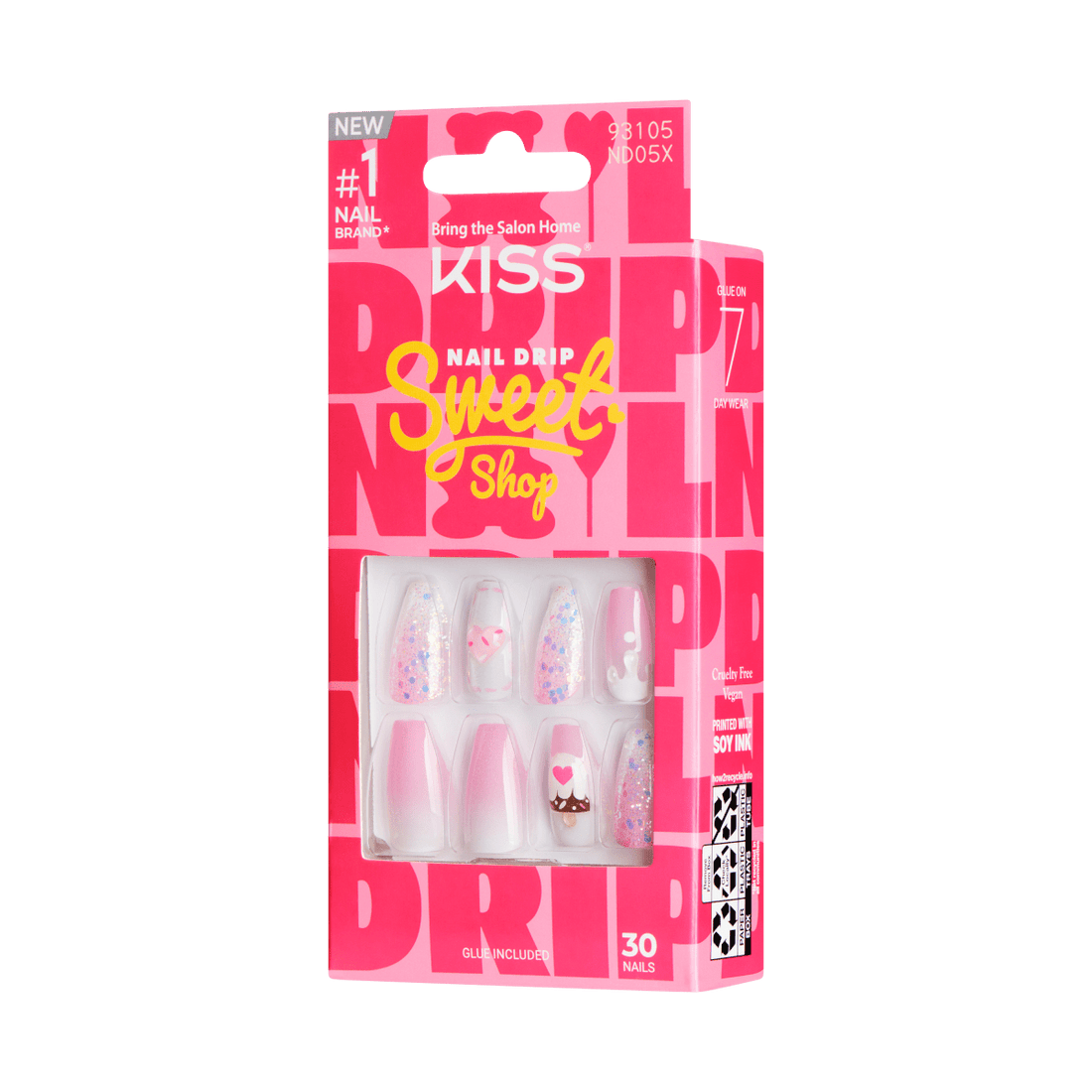 KISS Nail Drip ‘Sweet Shop’ Press-On Glue Nails – Top Drip