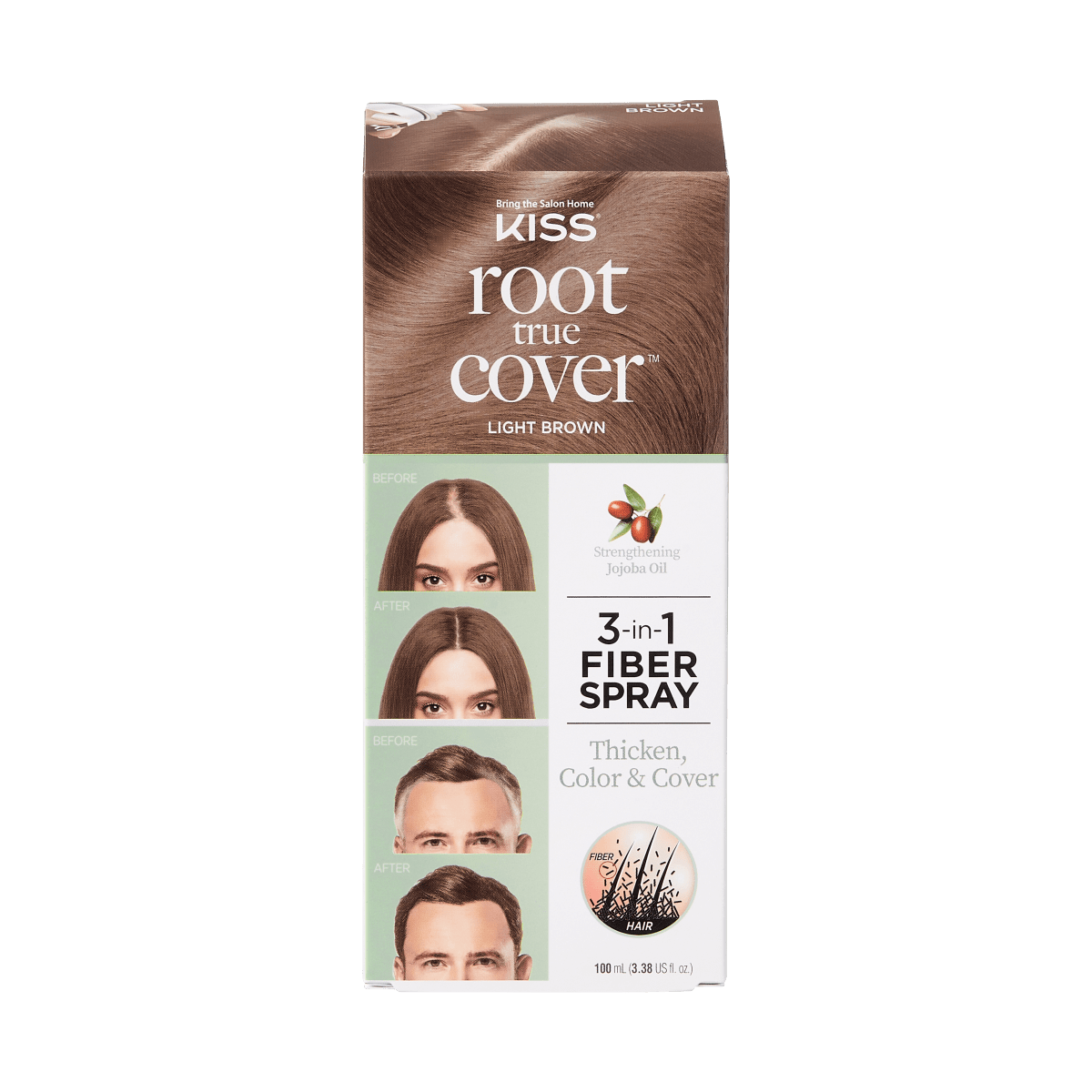 KISS Colors &amp; Care True Cover Root Touch-Up Spray - Light Brown