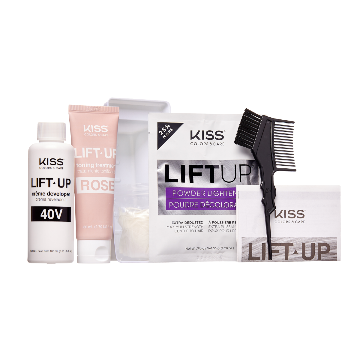 KISS LIFT UP COMPLETE BLEACH &amp; TONE KIT – ROSE