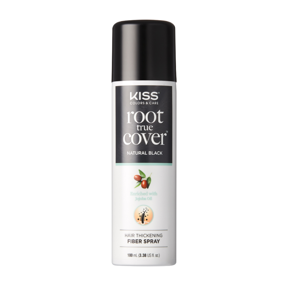 KISS Root True Cover Hair Thickening Fiber Spray - Natural Black