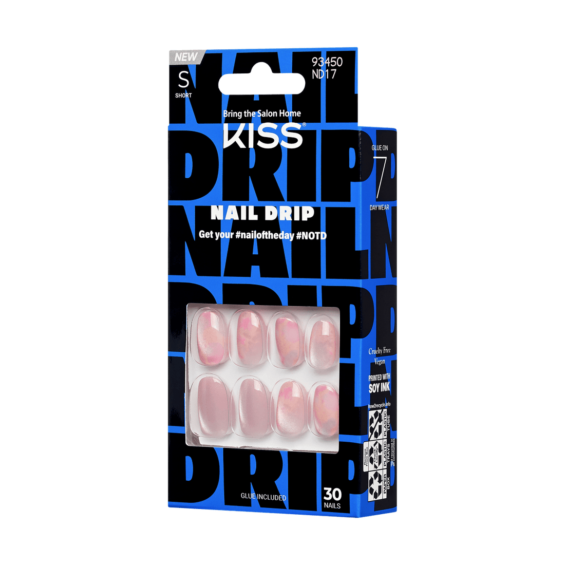 KISS Nail Drip Press-On Glue Nails - Americano Drip