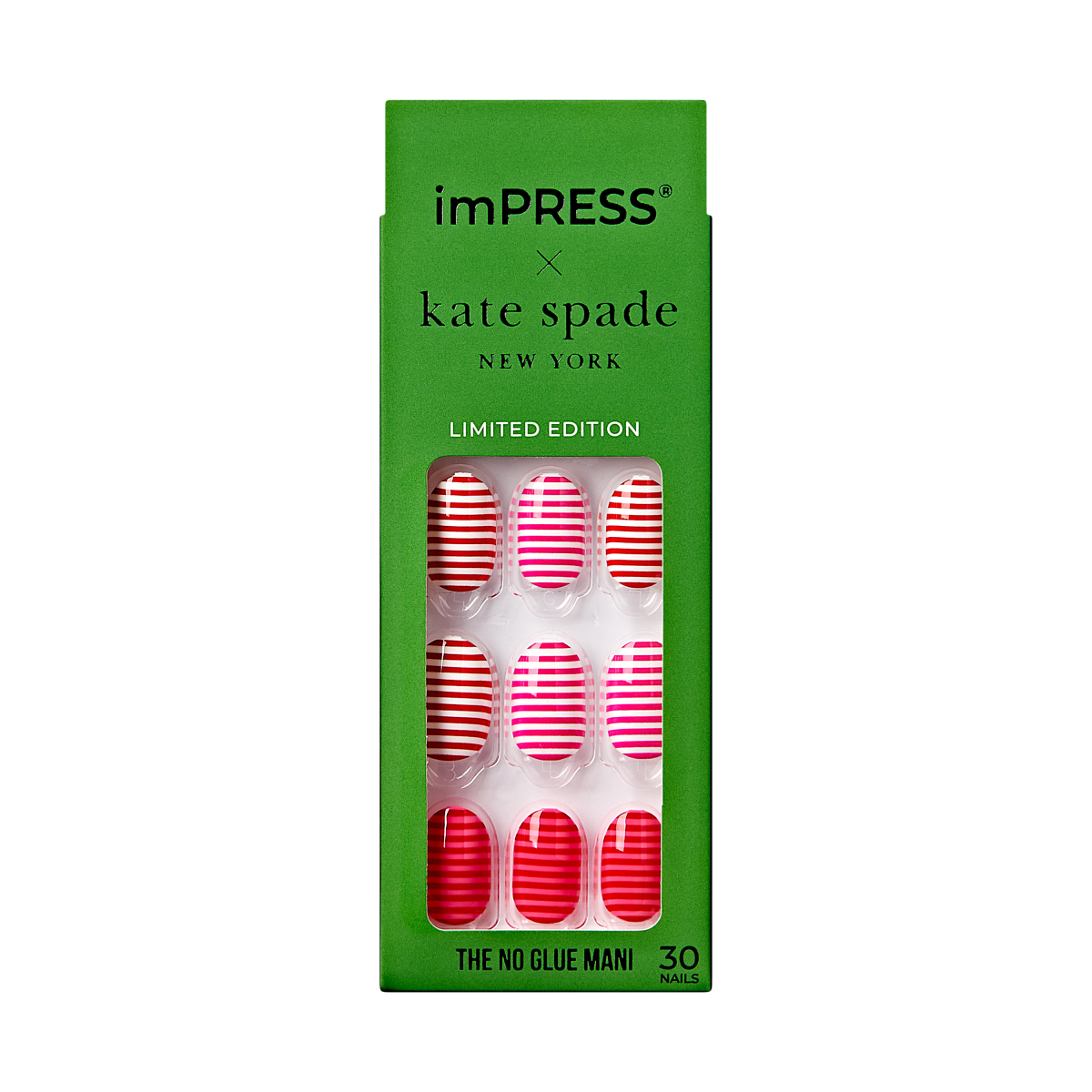 imPRESS x kate spade Press On Nails - Lucky Stripes