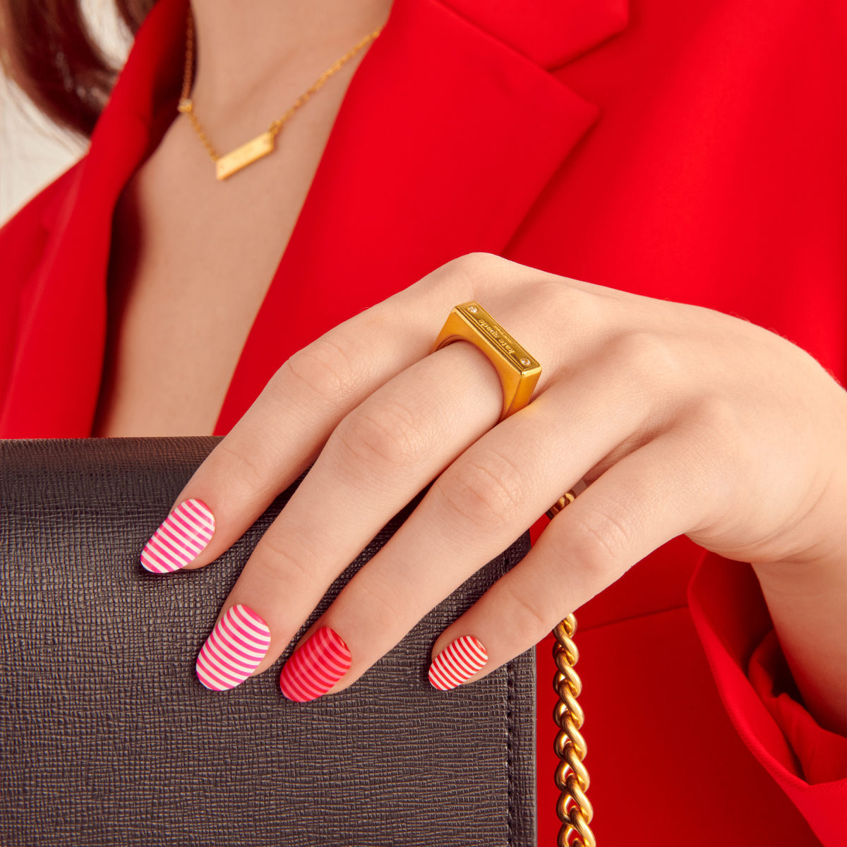 imPRESS x kate spade Press On Nails - Lucky Stripes