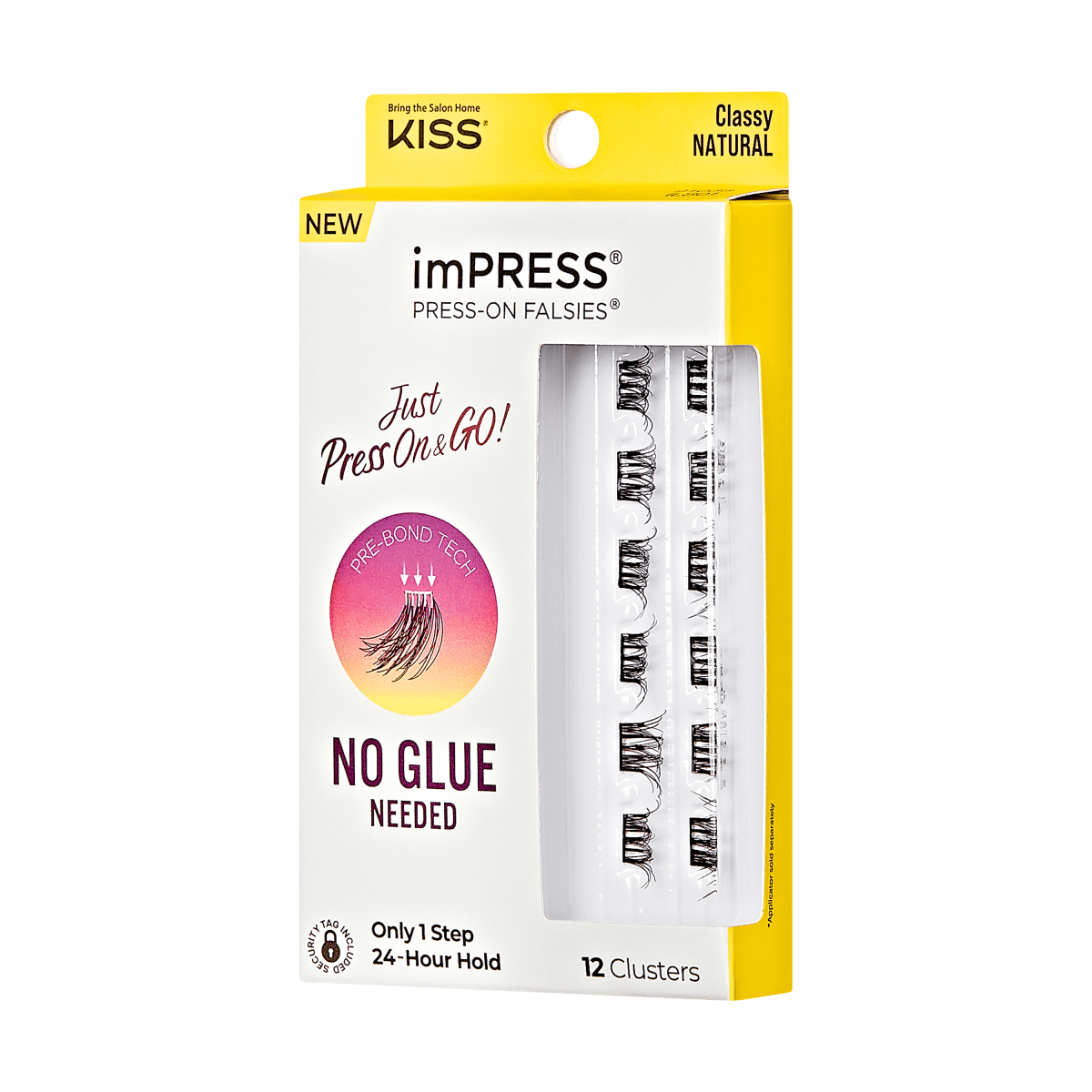 imPRESS Falsies Self Adhesive Eyelashes, 12 Lash Clusters - Classy