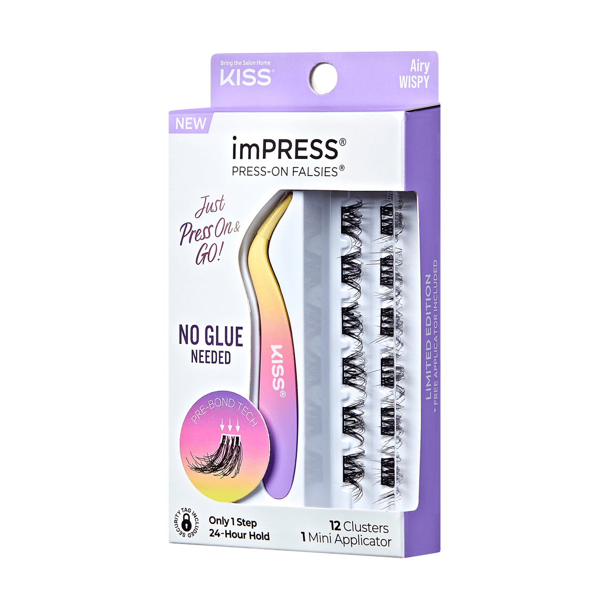 imPRESS Press-On Falsies Minipack, 12 Clusters + Applicator - Airy