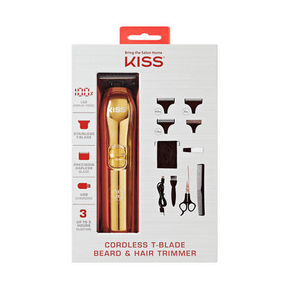 KISS Cordless T-Blade Beard &amp; Hair Trimmer