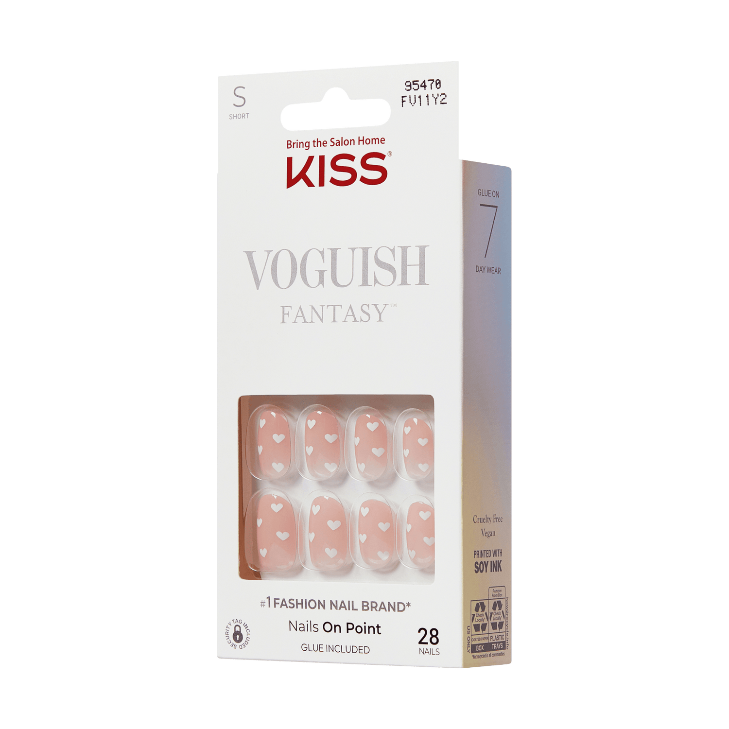 KISS Voguish Fantasy Press On Glue Nails - Sparkle Splay