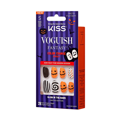 KISS Voguish Fantasy Glow-In-The-Dark Halloween Press On Glue Nails - Changes