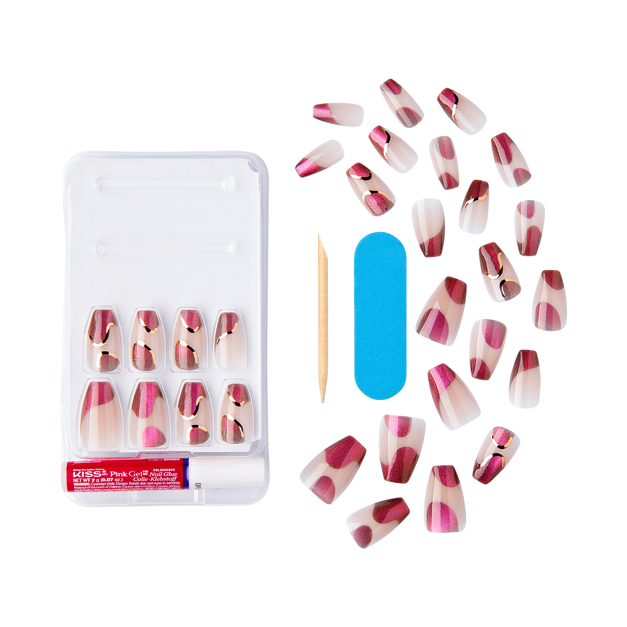 KISS Nail Drip Press-On Glue Nails - We Drippin