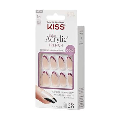 Packaging for KISS Salon Acrylic French Color nails in  &