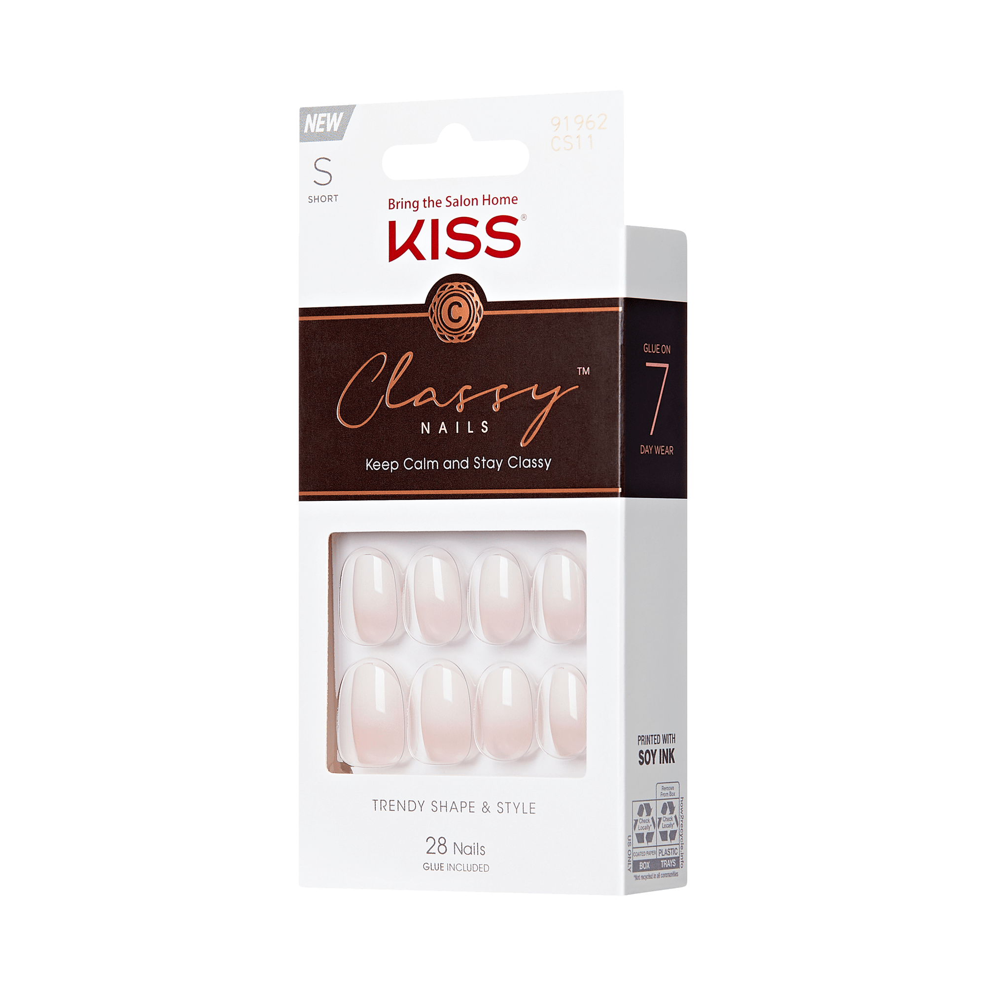 KISS Classy Press On Glue Nails - Players