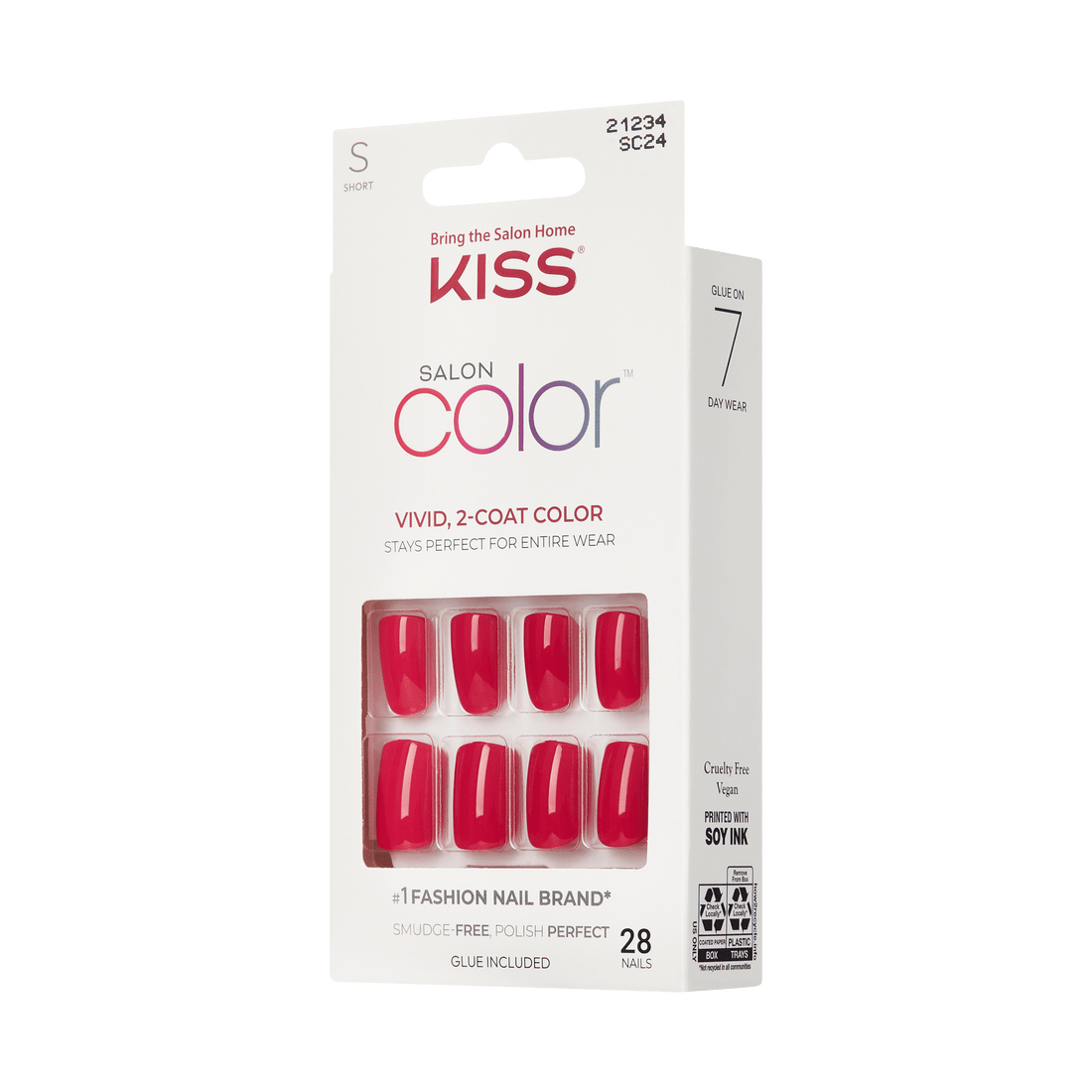 KISS Salon Color Press On Glue Nails - Truthful