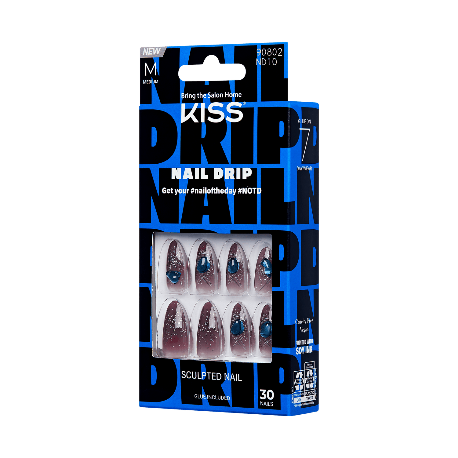 KISS Nail Drip Press-On Glue Nails - We Drip