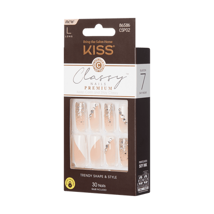 KISS Classy Premium Press On Glue Nails - Gorgeous