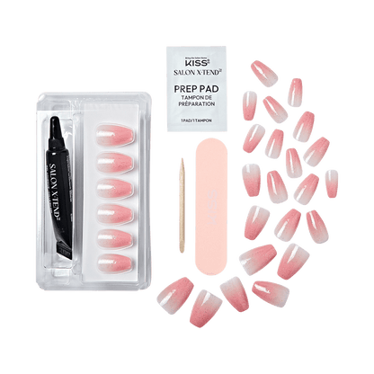 KISS Salon X-tend Design Press On Gel Nails - Detox