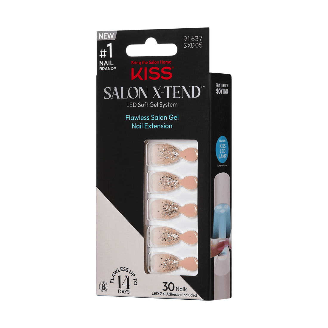 KISS Salon X-tend Design Press On Gel Nails - Satellite