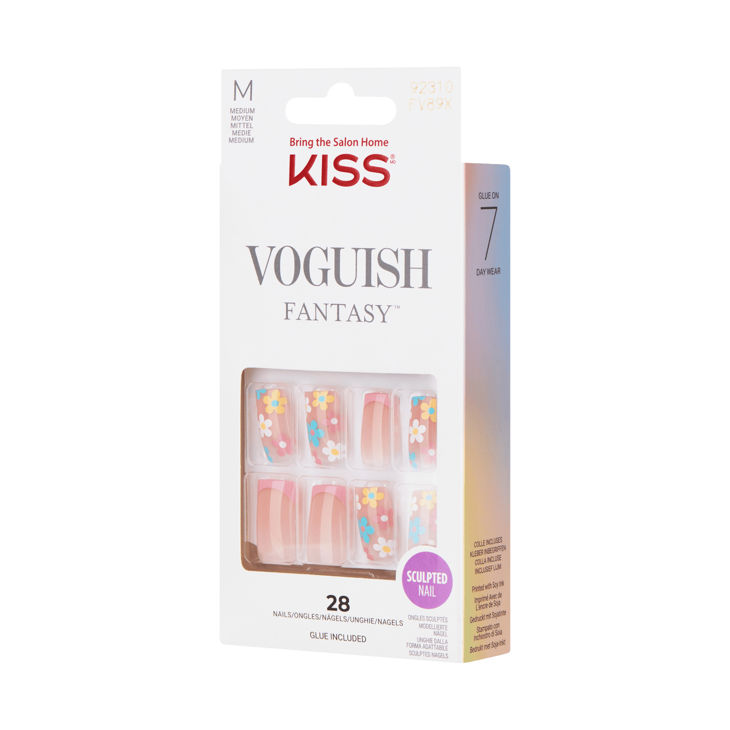 Packaging for KISS Voguish Fantasy glue-on nails in &