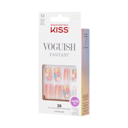 Packaging for KISS Voguish Fantasy glue-on nails in &