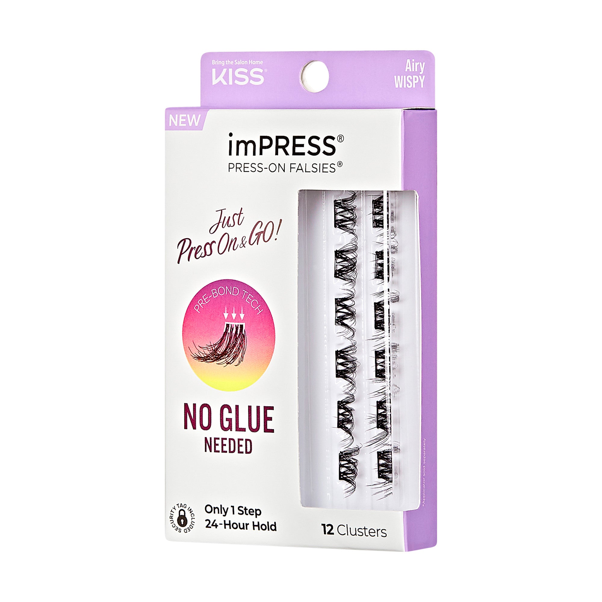 imPRESS Falsies Self Adhesive Eyelashes, 12 Lash Clusters - Airy