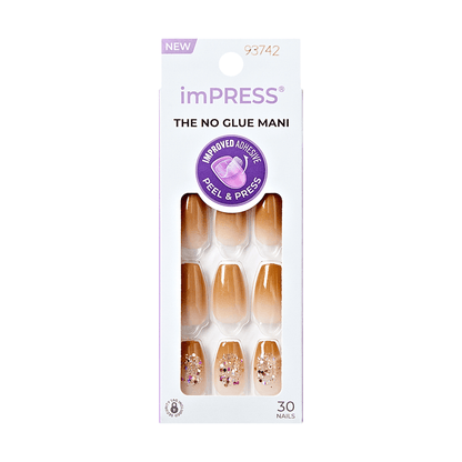 imPRESS Coffee Press-On Nails - Golden Espresso