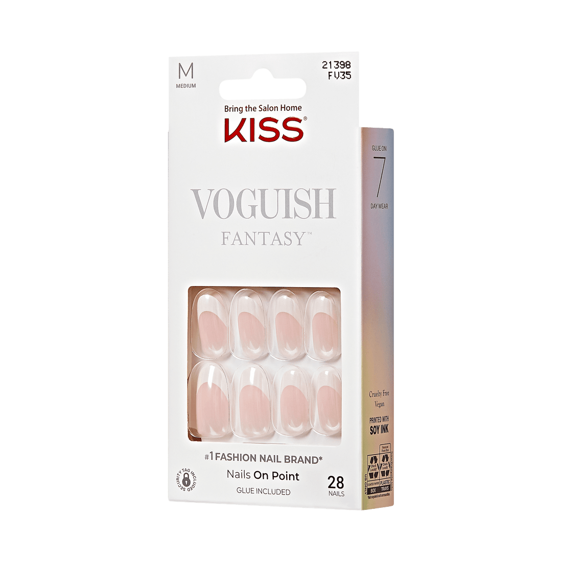 KISS Voguish Fantasy Press On Glue Nails - Golden Warmth