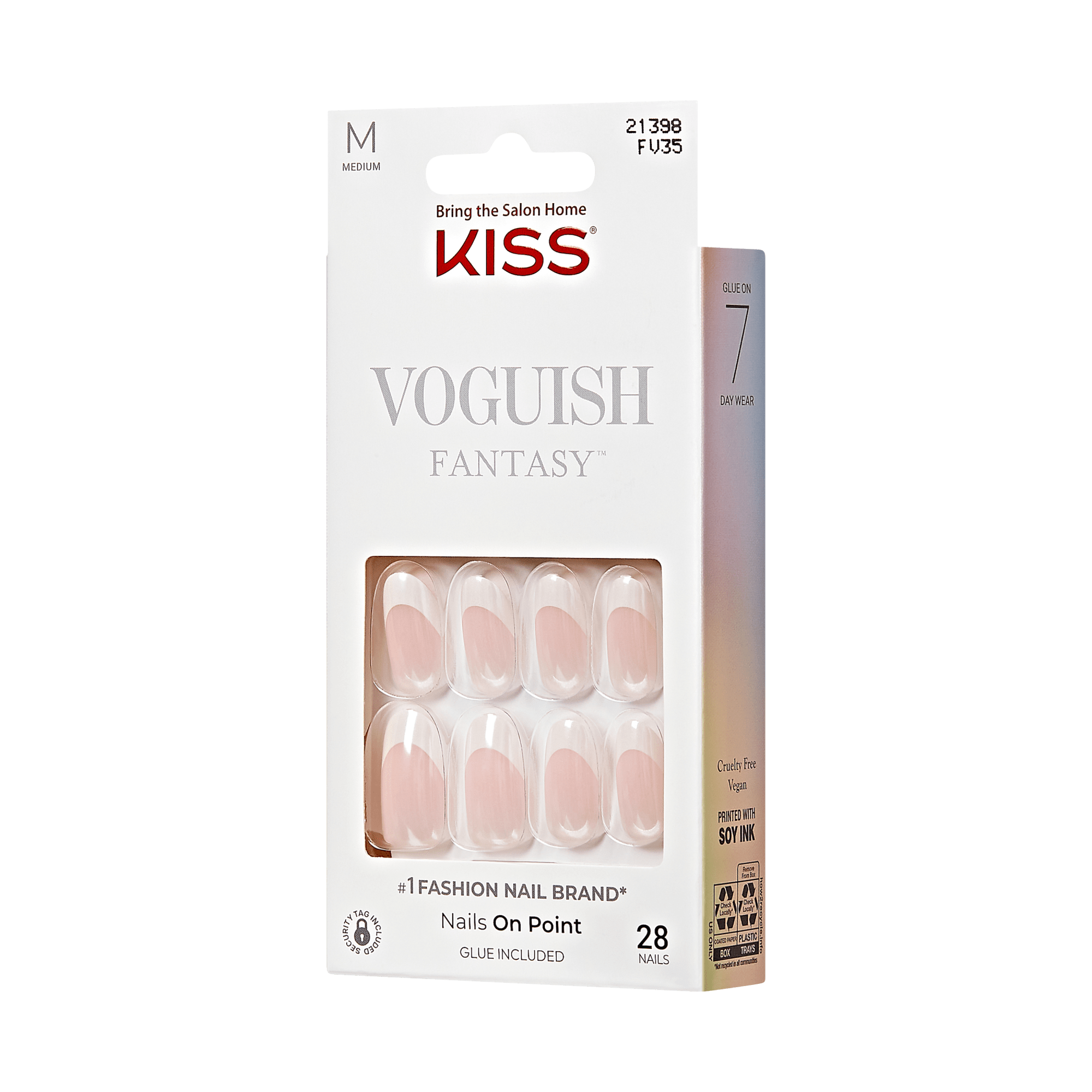 KISS Voguish Fantasy Press On Glue Nails  - Golden Warmth