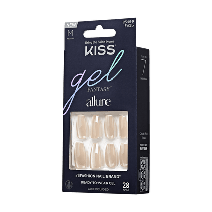 KISS Gel Fantasy Allure Press On Glue Nails - MoonBeam