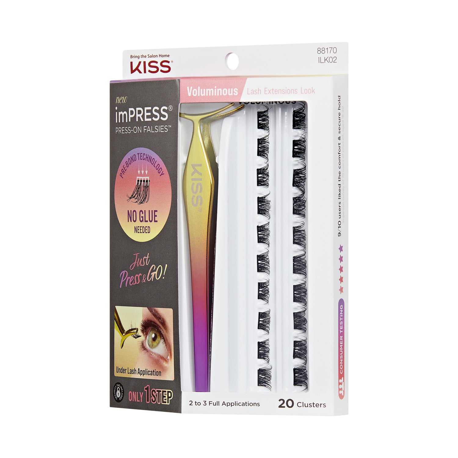 imPRESS Press-On Falsies Eyelash 20 Clusters - Voluminous