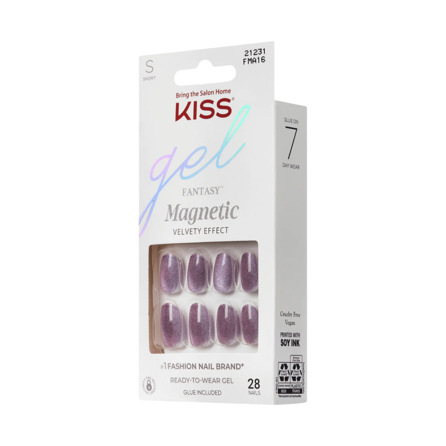 KISS Gel Fantasy Magnetic Press On Glue Nails  - Velvet Spark