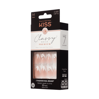 KISS Premium Classy Press On Glue Nails - Croissant City