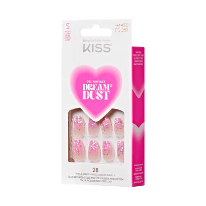 KISS Gel Fantasy Dreamdust Press On Glue Nails - Courage