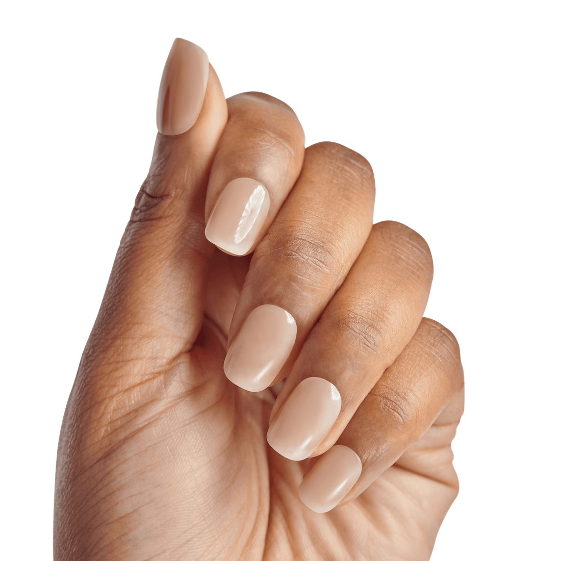 KISS Salon Acrylic French Nude Press On Glue Nails - Chic Beats