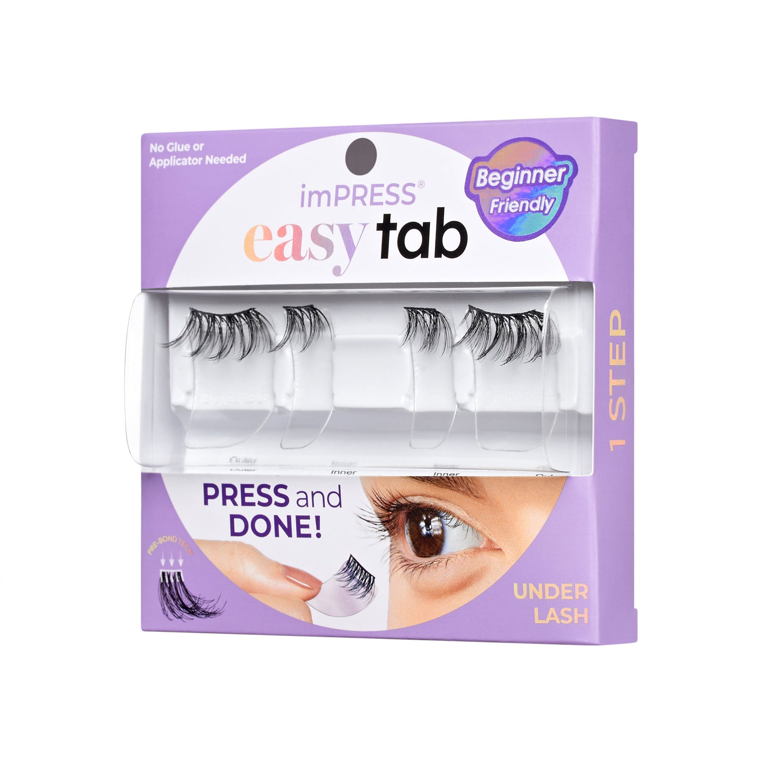 imPRESS Falsies easy tab Self Adhesive Eyelashes– Chic Wispy